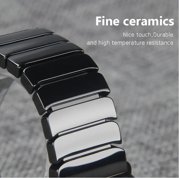 Where Time Meets Luxury - Ceramic Apple Watch Strap - White